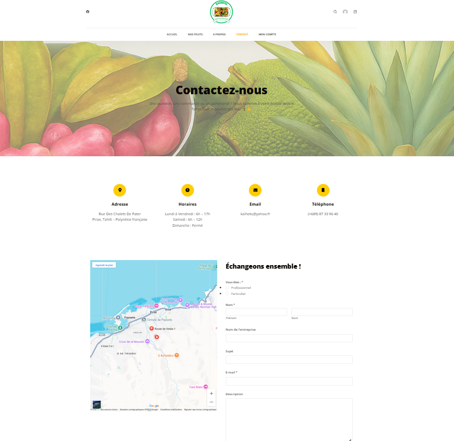 image de la page contact site kaihotu.shop