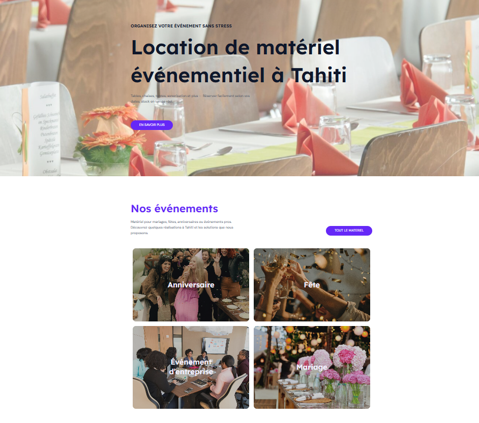 image du haut de la page d'accueil du site lm-tahiti.shop